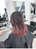 チェリーピンクバレイヤージュ