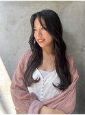 韓国前髪顔周りロング×インナーグレージュ[心斎橋/髪質改善]