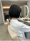 ボブ/黒髪/グレー/韓国ボブ/髪質改善[鹿児島中央駅]
