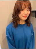 ルーズウェーブパーマ×ウォームベージュ laki/八丁堀