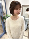 *高塚*大人かわいいミニボブ似合わせカットベージュカラー