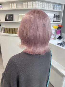 ペレ 渋谷(PELE) 切りっぱなしボブ/エアリーロング/美髪/ピンクブラウン/渋谷