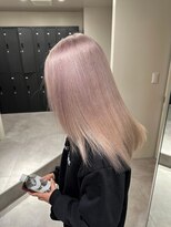 ベレーザ 渋谷(BELEZA)&nbsp;6664シルキーグレーベージュベビーピンク艶髪ハイトーンカラー