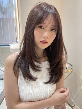 サイン 渋谷(SIGN) 韓国ヘアーハッシュカットレイヤーカットグレージュブリーチ無し