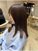 ◯メルティカラーフェミニンロング似合わせカット切りっぱなし
