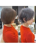 ショートボブ髪型40代50代60代前髪あり前髪なし【橋本】
