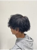 ツイストパーマ×ツーブロック×ナチュラルフェード