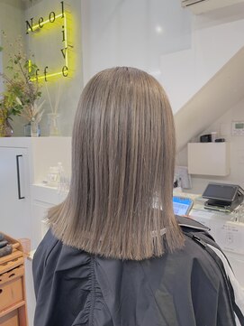 ネオリーブカフ 鶴ヶ峰店(Neolive caff) ミルキーグレージュ　ダブルカラー　ハイトーン