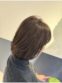 ショートボブグレイカラー白髪染め白髪ぼかし40代50代
