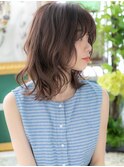 ★抜け感外ハネくびれヘアミディアムウルフカット20代30代★1