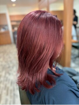ビーチ ヘア メイク 綱島店(BEACH hair make) 深みチェリーレッドのレイヤー