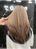 エンドカラー/ミルクティーカラー/レイヤーカット/髪質改善