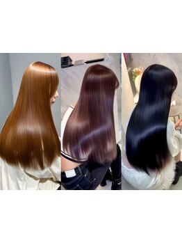 こだわりのAujuaやyouresオリジナルリートメントで一人ひとりのくせやうねりを改善[全席個室]