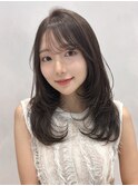 レイヤーカット小顔デジタルパーマうる艶髪シースルーバング