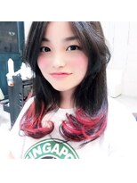 シュシュクルール(Chou Chou Couleur)&nbsp;☆耳掛けレッドブラウンインナーカラー☆