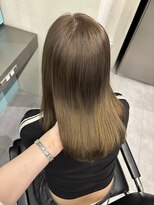 ノー バイ イオエ 西梅田(no. by ioe)&nbsp;ブリーチなしカラー/髪質改善/ミルクティーベージュ/小顔へア