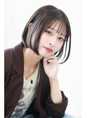かわいい！透け感ボブ　透け感ダークグレージュ　【担当杉若】　