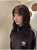 ミディアム/ボブ/レイヤー/顔周りレイヤー/艶カラー/パーマ