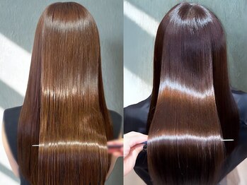 オーバーヘアー 高槻店(over hair)の写真/厳選トリートメントで芯から潤う艶髪に。触れるたび感動の手触りを叶える人気サロン♪