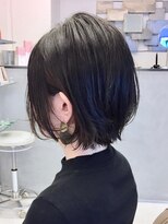 ミッテル(mittell)&nbsp;ボブ毛先パーマことりベージュ黒髪ウォーターフォール