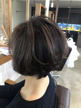 ラ メール ヘア デザイン(La mer HAIR DESIGN) 白髪染め★ショートボブ/カット＋白髪染め＋トリートメント