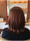 ベリーピンク外ハネミディアム