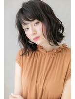 カバーヘア ブリス 川口(COVER HAIR bliss)&nbsp;濡れ髪セミウェットウェーブ外ハネミディアムZ川口20代30代40代