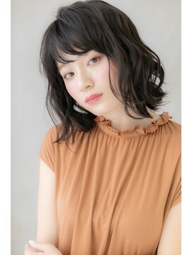 カバーヘア ブリス 川口(COVER HAIR bliss) 濡れ髪セミウェットウェーブ外ハネミディアムZ川口20代30代40代