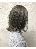 小顔セミウェットウェーブピンクベージュハイライトカラー