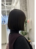 《花屋併設》切りっぱなしボブ［酸性ストレート/ヘアセット］