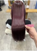 [サロンスタイル] ローズピンク髪質改善カラー