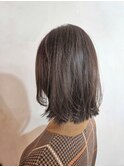 オリーブブラウングレイカラー大人ボブくびれミディアム