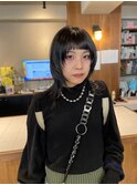 ウルフカット/レイヤーカット/ブルーブラック