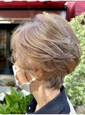 オーガニックカラーでふんわりショート