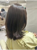 オリーブグレージュ/くびれミディ/顔周りレイヤー