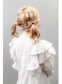 立体リボン☆ツインテール☆ウェーブ巻き