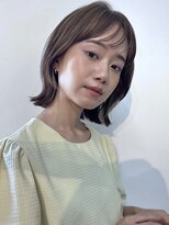 ガーデン 銀座(GARDEN)&nbsp;レイヤーカット　ウェットヘア　オリーブベージュ　ロブ