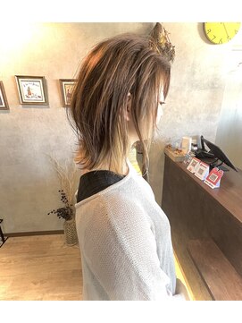 イロバイルポポル(iro...by rupopolu) 伸ばしかけに変化を♪ミルクティーゴールドインナー