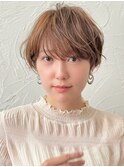 ボブ前髪あり前髪なし面長丸顔/20代/30代/40代/ショート【荒牧】