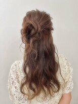 ヘアセットサロン アッシュ 神戸三宮(Ash)&nbsp;ゆるふわサイドお団子ハーフアップ