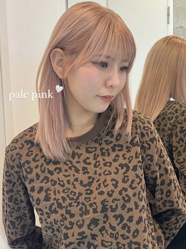 ビューブルー 亀戸錦糸町(VIEW BLUE) 美髪シアーカラーピンクブラウンショートカット切りっぱなしボブ