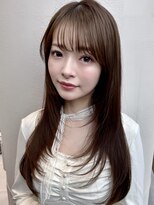 ミンクス 原宿店(MINX)&nbsp;【MINX】顔まわり似合わせカット＋暗めカラーロング_表参道