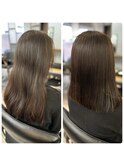 切りっぱなしストレート