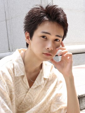 メンズショート短髪アップバング好印象スパイキーショート