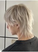 ウルフセンターパートブリーチハイトーンカラー