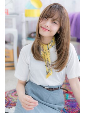 ミック 日暮里店(miq) 外国人風ナチュラルグラデーション透けバングロングレイヤーa1