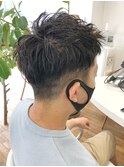 MEN'S HAIR  センターパート ツイストスパイラル コンマヘア