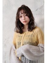 ヘアーメイクパウダー 天王寺寺田町店(Hair make powder) 小顔外ハネミディアムアッシュ20代30代40代くびれミディ韓国ヘア