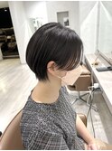 ダークアッシュ前髪あり大人ガーリークールショート