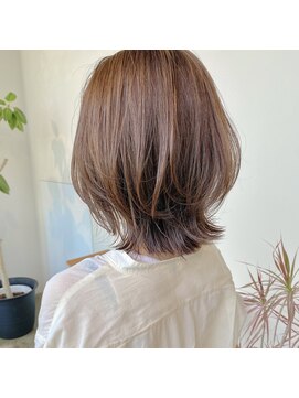 ヘアサロン ピース(hair salon PIECE) くびれボブ レイヤーボブ 透明感ベージュ